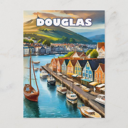 Douglas, levendige hoofdstad van het eiland Man Briefkaart (Voorkant)