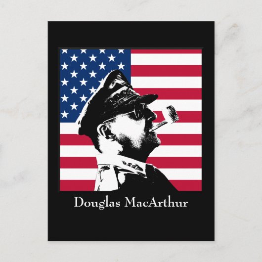 Douglas MacArthur and the American Flag Briefkaart (Voorkant)