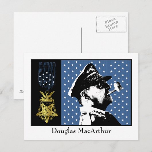Douglas MacArthur - Medal of Honor Winner Briefkaart (Voorkant / Achterkant)