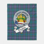 Douglas Modern Clan Badge Tartan Pset Fleece Deken (Voorkant)