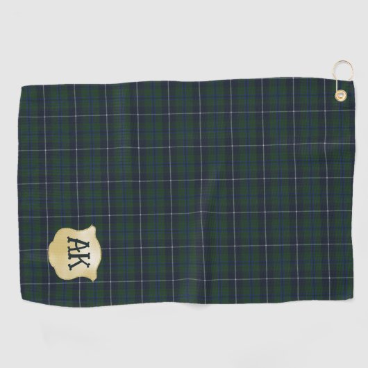 Douglas Modern Original Scottish Tartan Golfhanddoek (Horizontaal)