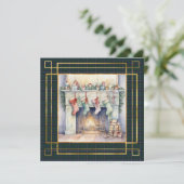 Douglas Modern Scottish Tartan Christmas  Feestdagenkaart (Staand voorkant)