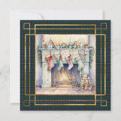 Douglas Modern Scottish Tartan Christmas  Feestdagenkaart (Voorkant)