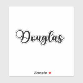 Douglas Naam - Handgeschreven kalligrafie Sticker