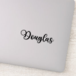 Douglas Naam - Handgeschreven kalligrafie Sticker