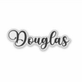 Douglas Naam - Handgeschreven kalligrafie Sticker (Voorkant)