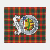 Douglas of Roxburgh Clan Badge Tartan Pset Fleece Deken (Voorkant (Horizontaal))