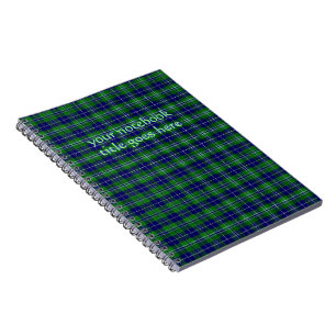 Douglas Officiële Tartan met aangepaste titel Notitieboek