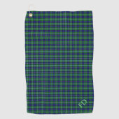 Douglas Officiële Tartan met monogram / initialen Golfhanddoek (Voorkant)