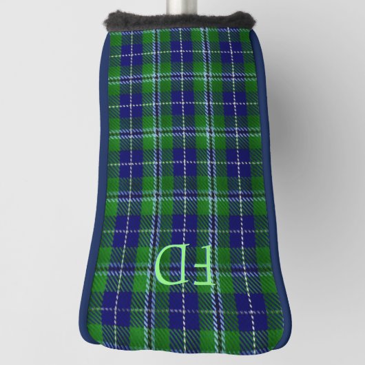 Douglas Officiële Tartan met monogram / initialen Golfheadcover (Draai 90)