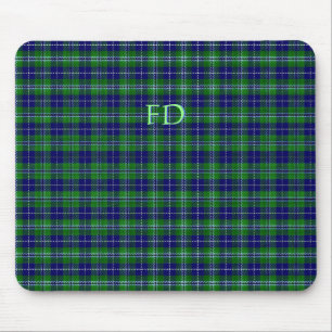 Douglas Officiële Tartan met monogram / initialen Muismat