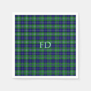 Douglas Officiële Tartan met monogram / initialen Servet
