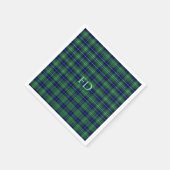 Douglas Officiële Tartan met monogram / initialen Servet (Hoek)
