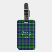 Douglas Officiële Tartan met monogram / naam Bagagelabel (Voorkant verticaal)