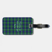 Douglas Officiële Tartan met monogram / naam Bagagelabel (Achterkant horizontaal)