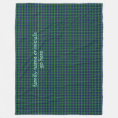 Douglas Officiële Tartan met monogram / naam Fleece Deken (Voorkant)