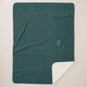 Douglas Officiële Tartan met monogram / naam Sherpa Deken (Voorkant)