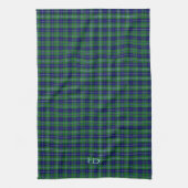Douglas Officiële Tartan met monogram / naam Theedoek (Verticaal)