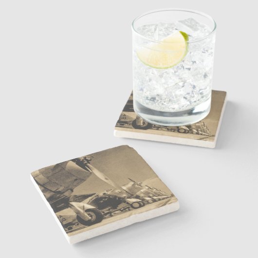 Douglas SBD Dauntless Bomber Planes uit de Tweede  Stenen Onderzetter (Zijkant)