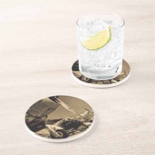 Douglas SBD Dauntless Bomber Planes uit de Tweede  Zandsteen Onderzetter (Zijkant)