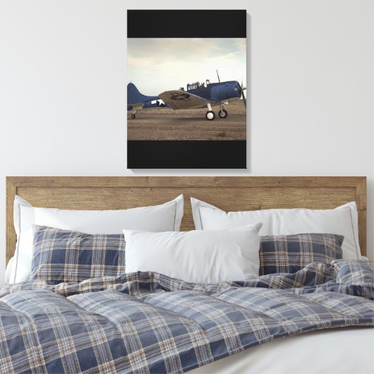 Douglas, SBD Dauntless,_Classic Aviation Canvas Afdruk (Insitu (Slaapkamer))