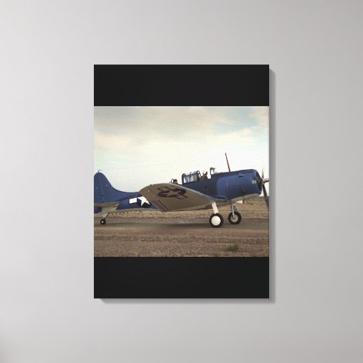 Douglas, SBD Dauntless,_Classic Aviation Canvas Afdruk (Voorkant)