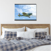 Douglas SBD Dauntless, Vliegen, Side_WWII Vliegtui Canvas Afdruk (Insitu (Slaapkamer))