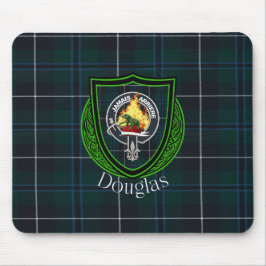 Douglas Schotse Clan Tartan & Crest Muismat