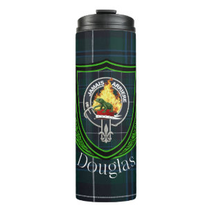 Douglas Schotse Clan Tartan & Wapen Thermosbeker