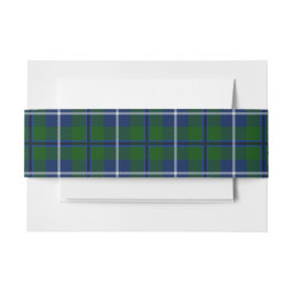 Douglas Schotse Tartan Belly Band Uitnodigingen Wikkel