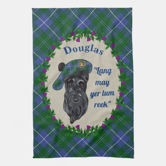 Douglas Scottie Dog Kitchen Towel Theedoek (Verticaal)