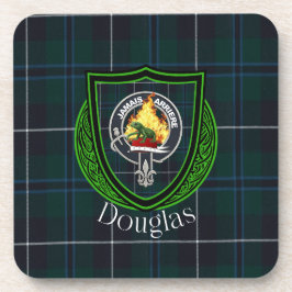 Douglas Scottish Clan Tartan & Crest Bier Onderzetter