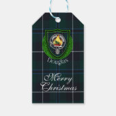 Douglas Scottish Clan Tartan & Crest Cadeaulabel (Voorkant)