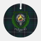 Douglas Scottish Clan Tartan & Crest Glas Ornament (Achterkant)