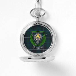 Douglas Scottish Clan Tartan & Crest Horloge