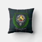 Douglas Scottish Clan Tartan & Crest Kussen (Achterkant)