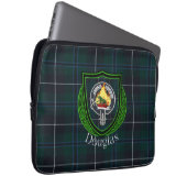 Douglas Scottish Clan Tartan & Crest Laptop Sleeve (Voorkant Rechts)