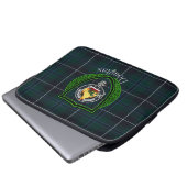 Douglas Scottish Clan Tartan & Crest Laptop Sleeve (Voorkant onderkant)