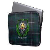 Douglas Scottish Clan Tartan & Crest Laptop Sleeve (Voorkant Links)