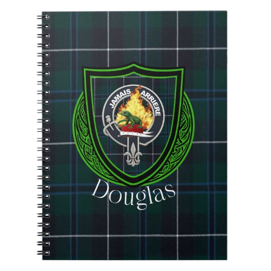 Douglas Scottish Clan Tartan & Crest Notitieboek (Voorkant)