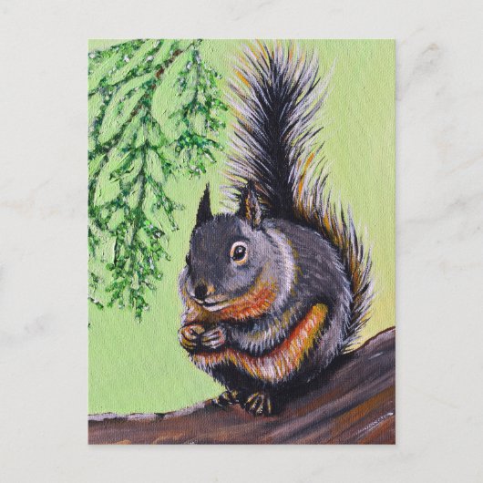Douglas Squirrel Painting Briefkaart (Voorkant)