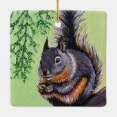 Douglas Squirrel Painting Keramisch Ornament (Achterkant)