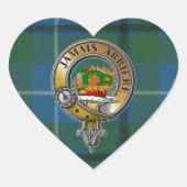 Douglas Tartan & Badge Hart Sticker (Voorkant)