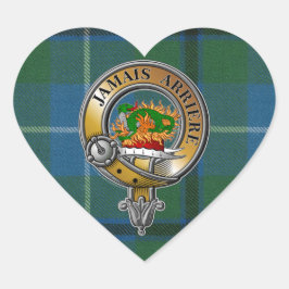 Douglas Tartan & Badge Hart Sticker
