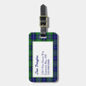 Douglas Tartan Bagagelabel (Voorkant verticaal)
