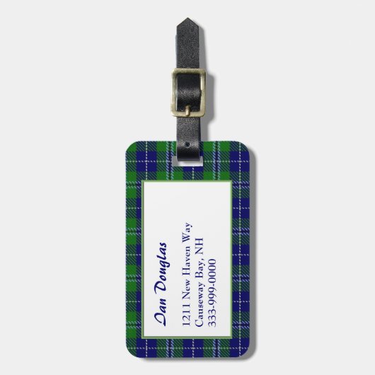 Douglas Tartan Bagagelabel (Voorkant verticaal)