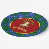 Douglas Tartan Gepersonaliseerde Kerstmis Papieren Bordje (Gekanteld)