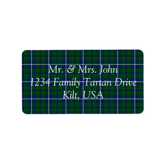 Douglas Tartan Label (Voorkant)