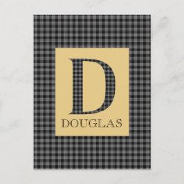 Douglas Tartan Monogram D Briefkaart