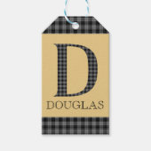 Douglas Tartan Monogram D Cadeaulabel (Voorkant)